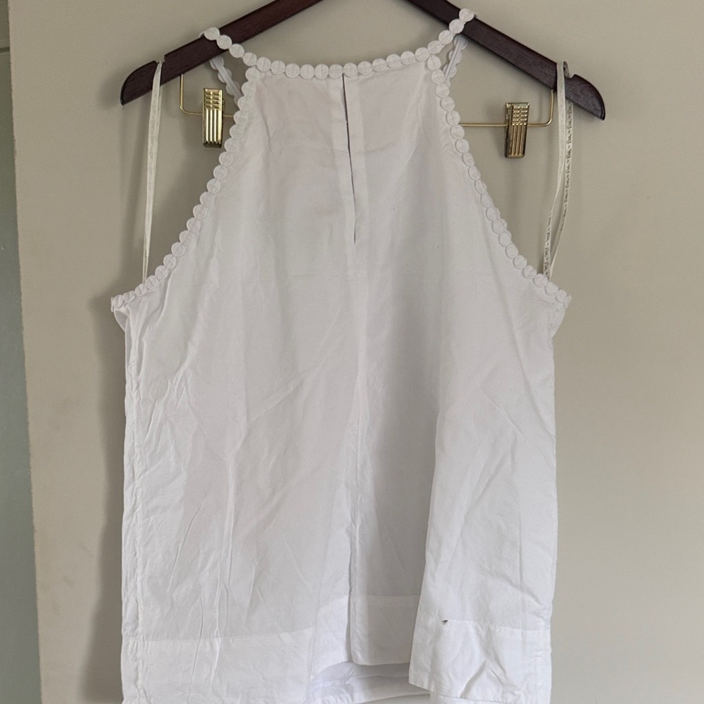 Lilly Pulitzer Women’s White Cotton Crochet Detail Top Sz 12 NWOT - Picture 6 of 6